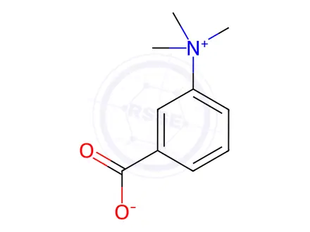 Chemical structure of 3-(Trimethylaminio)benzoic acidanion