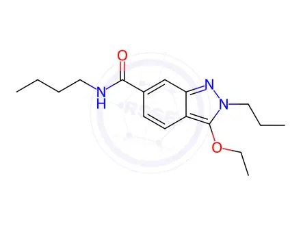 Chemical structure of N-Butyl-3-ethoxy-2-propyl-2H-indazole-6-carboxamide