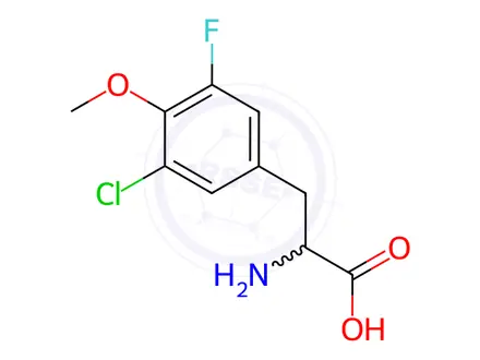 Chemical structure of 2-Amino-3-(3-chloro-5-fluoro-4-methoxyphenyl)propanoic acid