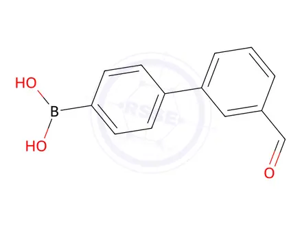 Chemical structure of 4-(3-Formylphenyl)phenylboronic acid