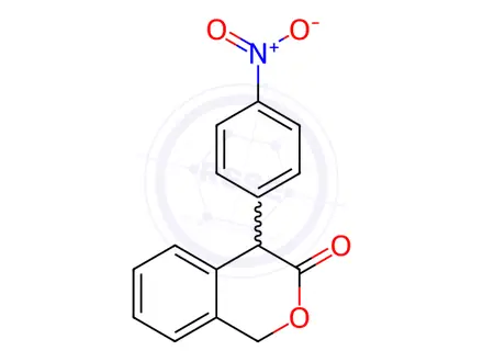 Chemical structure of 4-(4-Nitrophenyl)isochroman-3-one