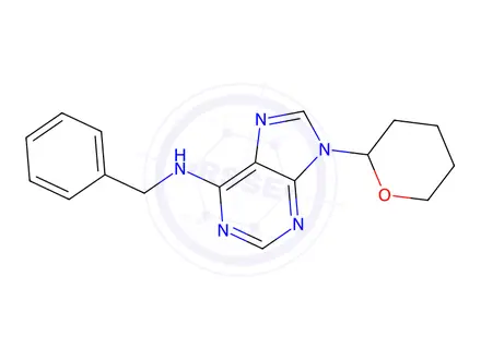Chemical structure of N-Benzyl-9-(tetrahydro-2H-pyran-2-yl)-9H-purin-6-amine