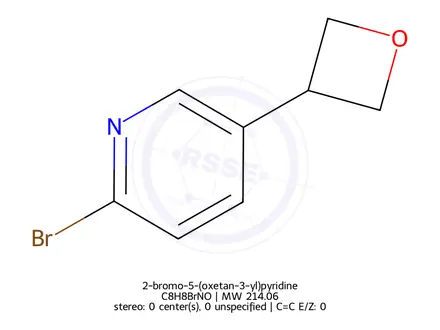 Chemical structure of 2-bromo-5-(oxetan-3-yl)pyridine
