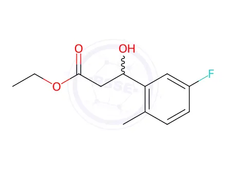 Chemical structure of Ethyl 5-fluoro-β-hydroxy-2-methylbenzenepropanoate