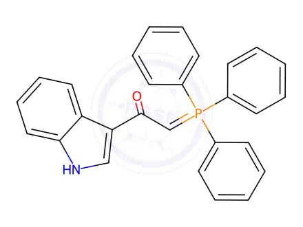 Chemical structure of 1-(1H-Indol-3-yl)-2-(triphenylphosphoranylidene)ethanone