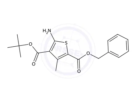 Chemical structure of 2-Benzyl 4-tert-Butyl 5-amino-3-methylthiophene-2,4-dicarboxylate