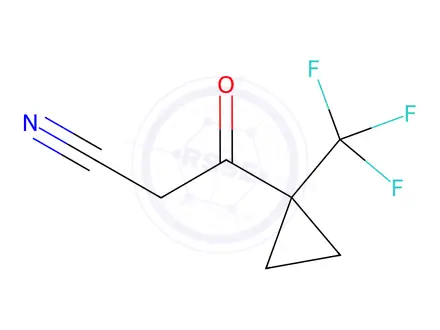 Chemical structure of 3-Oxo-3-(1-(trifluoromethyl)cyclopropyl)propanenitrile