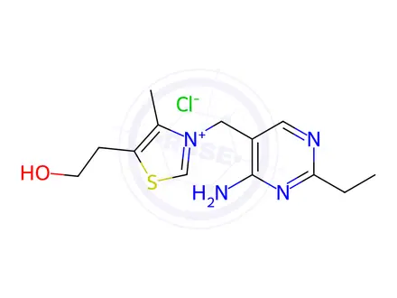 Chemical structure of Thiamine Nitrate Impurity 6 Chloride (Thiamine Nitrate EP Impurity F Chloride)