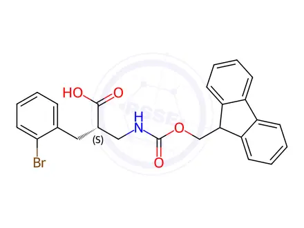 Chemical structure of Fmoc-(S)-3-amino-2-(2-bromobenzyl)propanoicacid