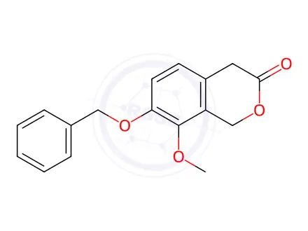 Chemical structure of 7-(Benzyloxy)-8-Methoxyisochroman-3-One