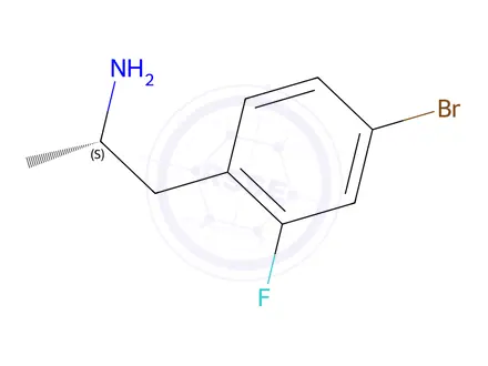 Chemical structure of (S)-1-(4-Bromo-2-fluorophenyl)propan-2-amine