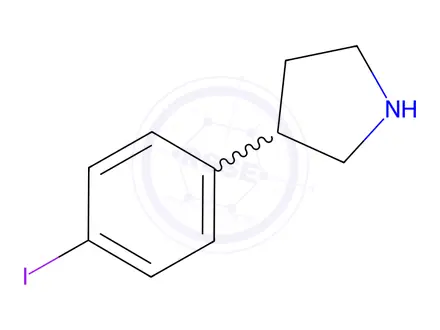 Chemical structure of 3-(4-Iodophenyl)pyrrolidine