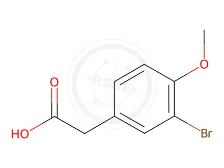 Chemical structure of 3-Bromo-4-methoxyphenylacetic acid