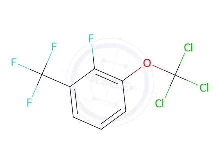 Chemical structure of 1417566-49-4 2-Fluoro-1-(trichloromethoxy)-3-(trifluoromethyl)benzene
