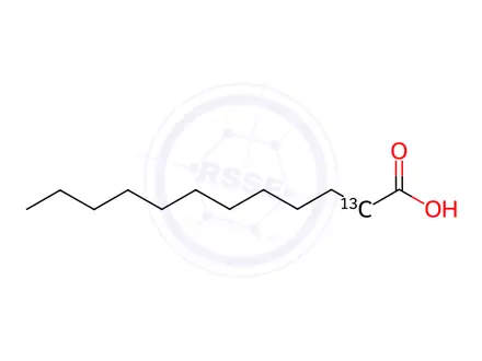 Chemical structure of Dodecanoic-2-13C Acid