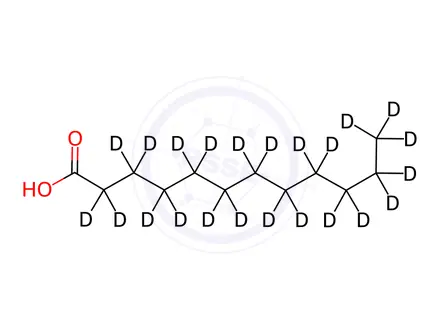 Chemical structure of Lauric Acid-d23