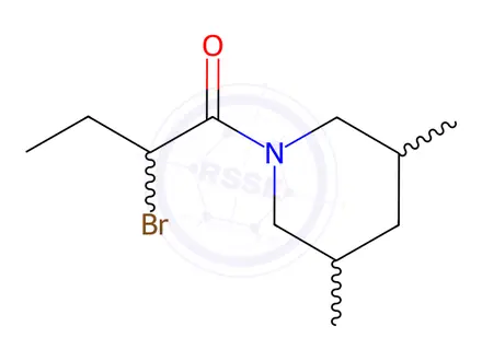 Chemical structure of 1-(2-Bromobutanoyl)-3,5-dimethylpiperidine
