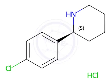 Chemical structure of 2-(4-Chlorophenyl)piperidine hydrochloride