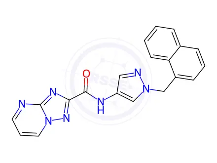 Chemical structure of N-[1-(naphthalen-1-ylmethyl)pyrazol-4-yl]-[1,2,4]triazolo[1,5-a]pyrimidine-2-carboxamide