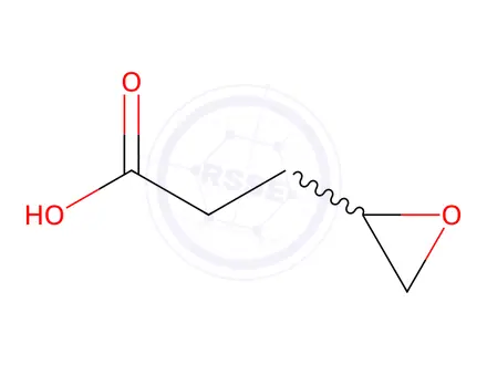 Chemical structure of 2-Oxiranepropanoic acid