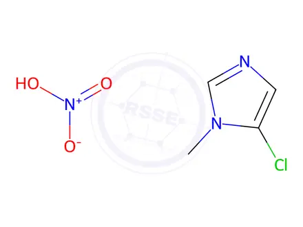 Chemical structure of 1-methyl5-chloroimidazolenitrate