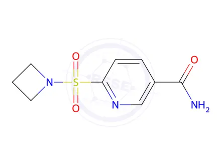 Chemical structure of 6-(Azetidin-1-ylsulfonyl)nicotinamide
