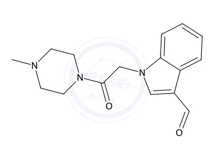 Chemical structure of 1-(2-(4-Methylpiperazin-1-yl)-2-oxoethyl)-1H-indole-3-carbaldehyde