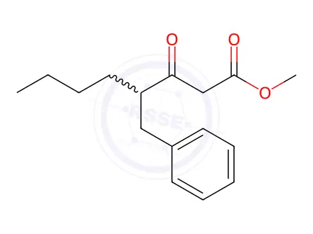 Chemical structure of 4-Benzyl-3-oxooctanoic acid methyl ester