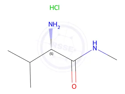 Chemical structure of (2S)-2-amino-N,3-dimethylbutanamide hydrochloride