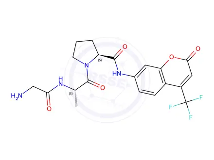 Chemical structure of H-Gly-Ala-Pro-AFC