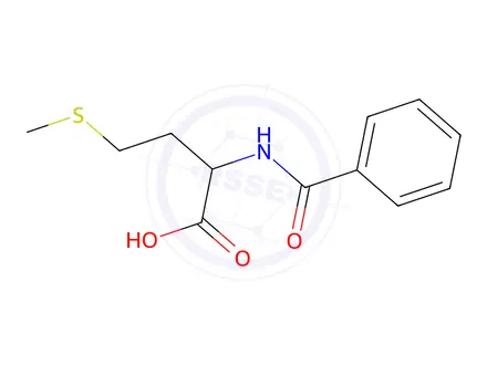 Chemical structure of N-Benzoyl-DL-methionine