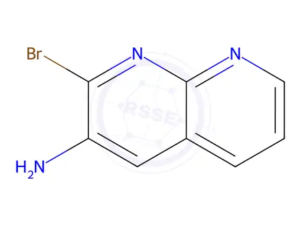Chemical structure of 2-Bromo-1,8-naphthyridin-3-amine