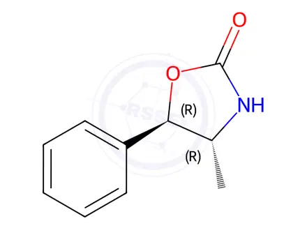 Chemical structure of (4R,5R)-4-Methyl-5-Phenyloxazolidin-2-One