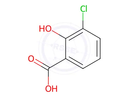 Chemical structure of 3-Chlorosalicylic acid