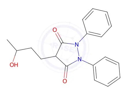 Chemical structure of 4-(3-Hydroxybutyl)-1,2-diphenylpyrazolidine-3,5-dione