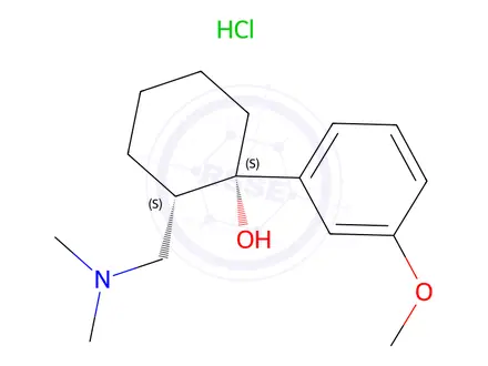 Chemical structure of (-)-Tramadol Hydrochloride