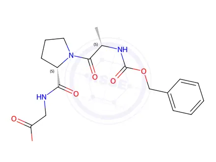 Chemical structure of Z-ALA-PRO-GLY-OH