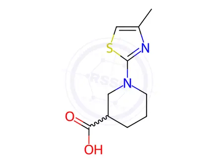 Chemical structure of 1-(4-Methyl-1,3-thiazol-2-yl)piperidine-3-carboxylic acid