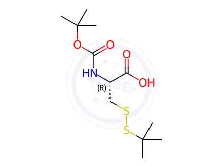 Chemical structure of Boc-Cys(stbu)-OH