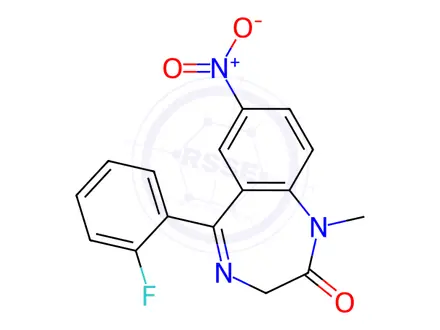 Chemical structure of Flunitrazepam (PSY)