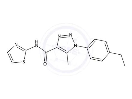 Chemical structure of 1-(4-Ethylphenyl)-5-methyl-N-(thiazol-2-yl)-1H-1,2,3-triazole-4-carboxamide