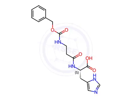 Chemical structure of (3-(((Benzyloxy)Carbonyl)Amino)Propanoyl)-L-Histidine