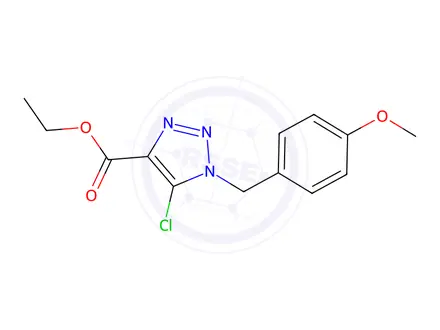Chemical structure of Ethyl 5-chloro-1-(4-methoxybenzyl)-1H-1,2,3-triazole-4-carboxylate