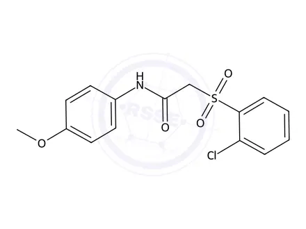 Chemical structure of 2-((2-Chlorophenyl)sulfonyl)-N-(4-methoxyphenyl)acetamide