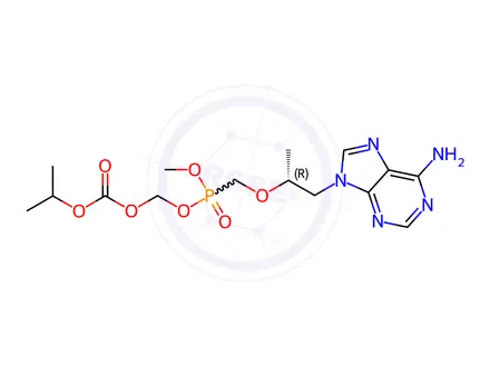 Chemical structure of Mono-POC Methyl Tenofovir (Mixture of Diastereomers)