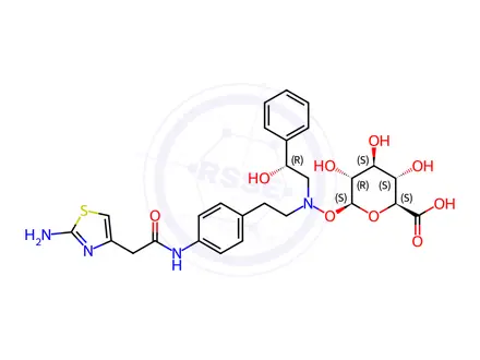 Chemical structure of Mirabegron Hydroxylamine-O-Glucuronide