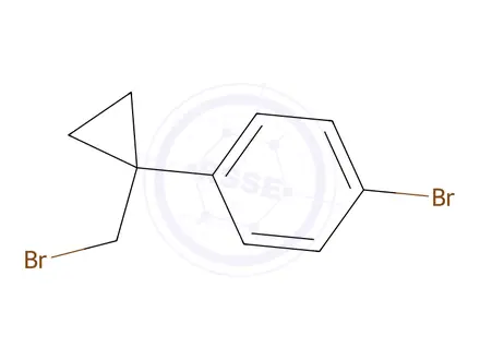 Chemical structure of 1-Bromo-4-(1-(bromomethyl)cyclopropyl)benzene