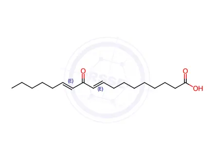 Chemical structure of 9,12-Octadecadienoic acid, 11-oxo-, (9E,12E)-