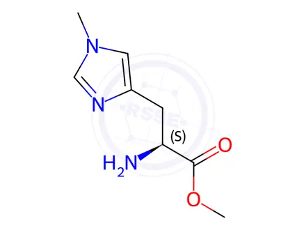 Chemical structure of Methyl (2S)-2-amino-3-(1-methylimidazol-4-yl)propanoate