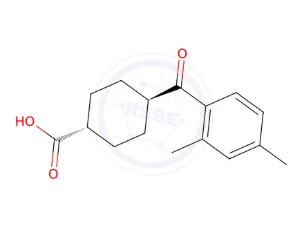 Chemical structure of trans-4-(2,4-Dimethylbenzoyl)cyclohexane-1-carboxylic acid
